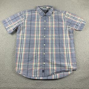 Abercrombie & Fitch Shirt Mens Large Blue Plaid Muscle Preppy Vintage 90's